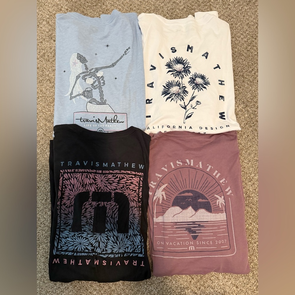 Travis Matthew Men’s Graphic Tee Bundle (4) LARGE